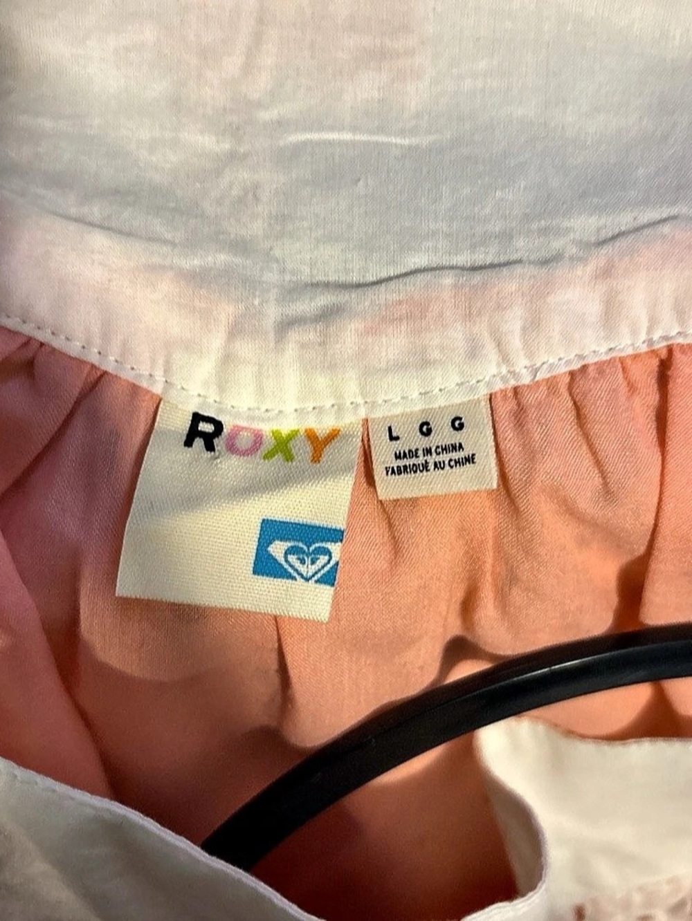 Roxy Bay Breeze Eyelet Minidress Pink & White Large - Picture 5 of 5